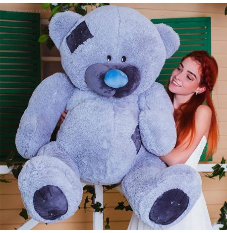 Плюшевий ведмедик «Гриша» 150 см (сірий)