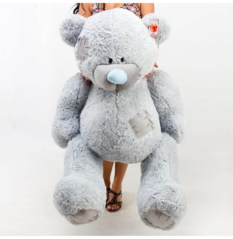 Плюшевий ведмедик «Гриша» 150 см (сірий)