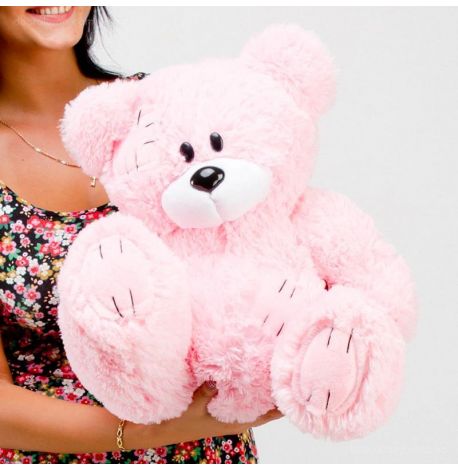 Плюшевий ведмедик «Гриша» 50 см (рожевий)