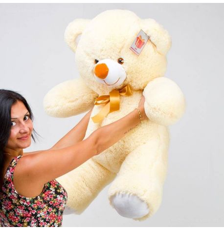 Плюшевий ведмедик «Томмі» 100 см (кремовий)