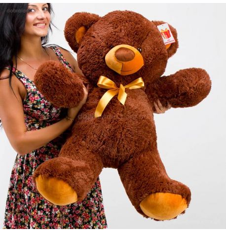 Плюшевий ведмедик «Томмі» 100 см (шоколадний)