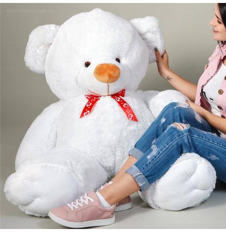 Плюшевий ведмедик «Томмі» 150 см (білий)
