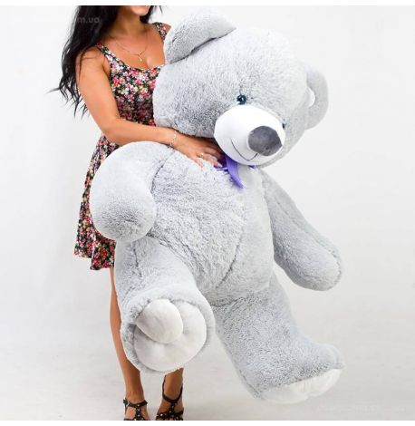 Плюшевий ведмедик «Томмі» 150 см (сірий)