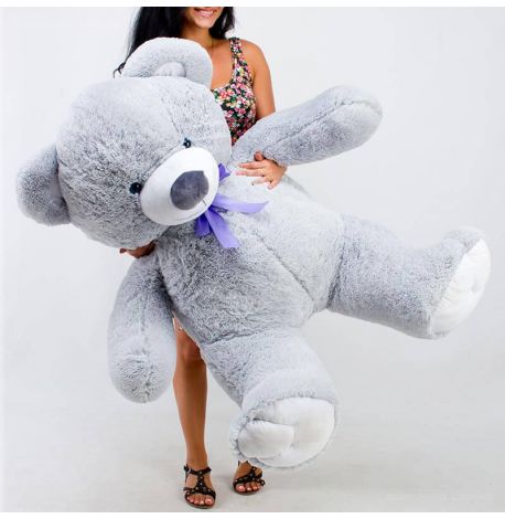 Плюшевий ведмедик «Томмі» 150 см (сірий)