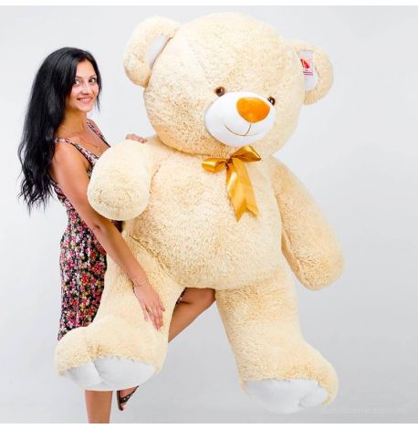 Плюшевий ведмедик «Томмі» 190  см (кремовий)