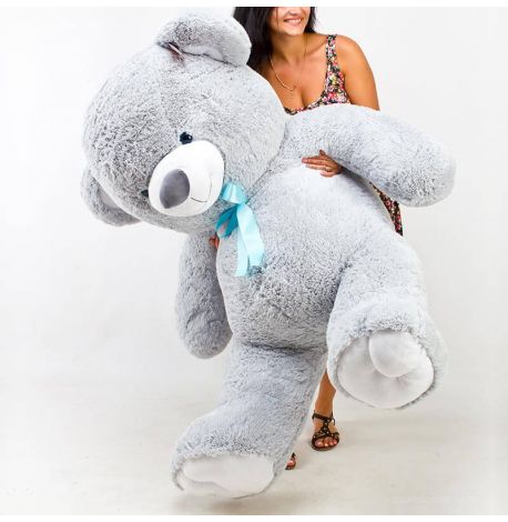 Плюшевий ведмедик «Томмі» 190 см (сірий)