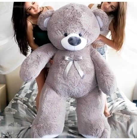Плюшевий ведмедик «Томмі» 190 см (сірий)