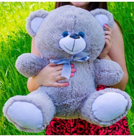 Плюшевий ведмедик «Томмі» 50 см (сірий)