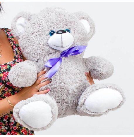 Плюшевий ведмедик «Томмі» 50 см (сірий)