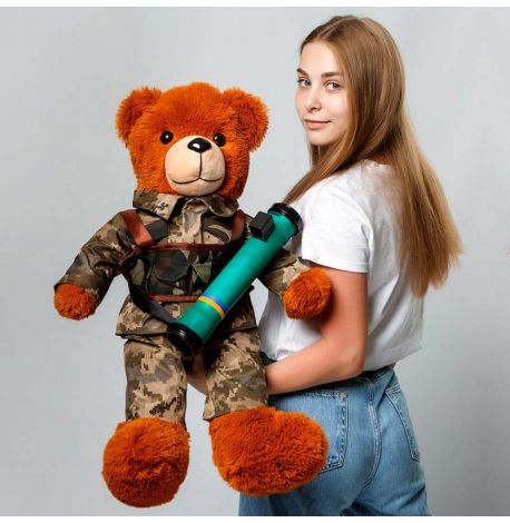 Плюшевий ведмедик «Солдат ЗСУ з Джавеліном»