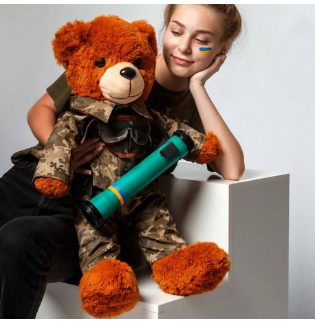 Плюшевий ведмедик «Солдат ЗСУ з Джавеліном»