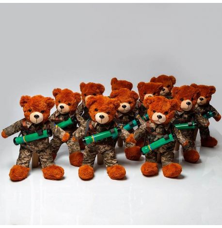 Плюшевий ведмедик «Солдат ЗСУ з Джавеліном»