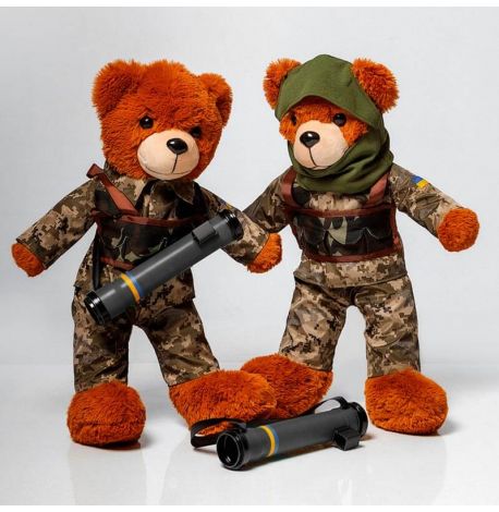 Плюшевий ведмедик «Солдат ЗСУ з Джавеліном»