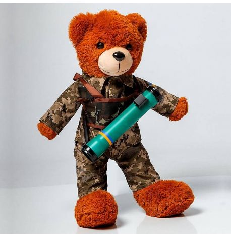 Плюшевий ведмедик «Солдат ЗСУ з Джавеліном»