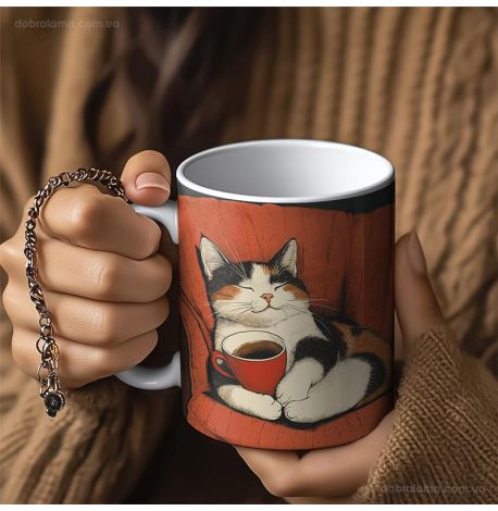 Чашка «Осенний кот» (330 мл) 