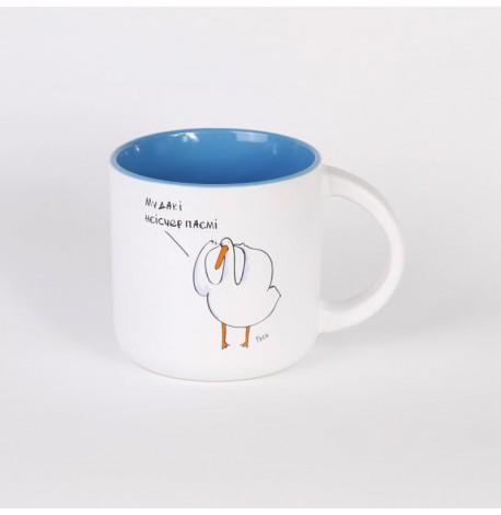 Кружка з Гусьом «Мудакі» (350 мл) blue