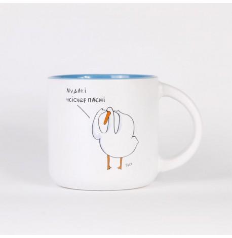 Кружка з Гусьом «Мудакі» (350 мл) blue