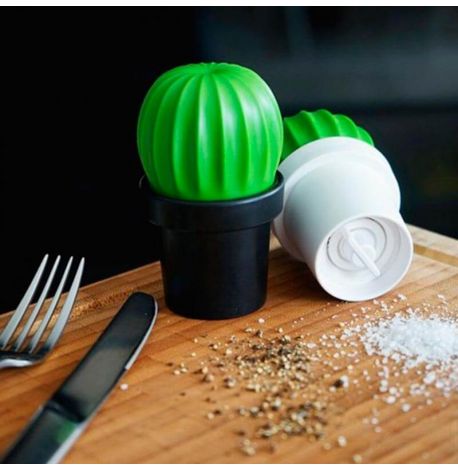 Млинок для перцю або солі Tasty Cactus Qualy (білий-зелений)