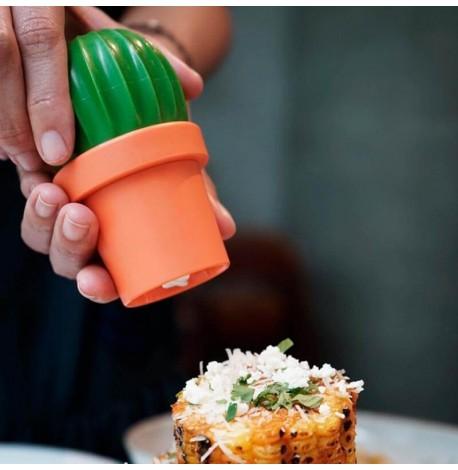 Млинок для перцю або солі Tasty Cactus Qualy (помаранчева-зелена)