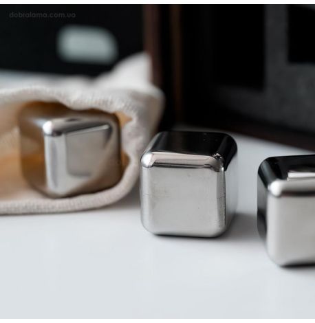 Стальные кубики для охлаждения виски WS в деревянной коробке (12 шт.) 