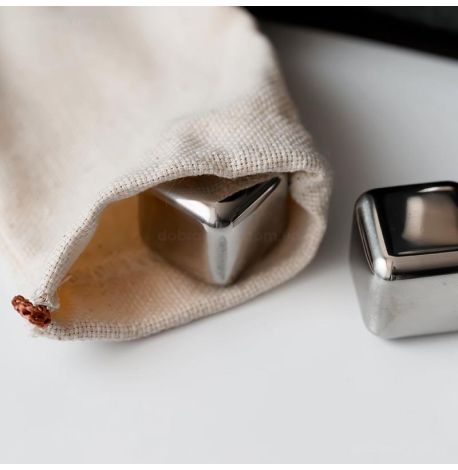 Стальные кубики для охлаждения виски WS в деревянной коробке (12 шт.) 