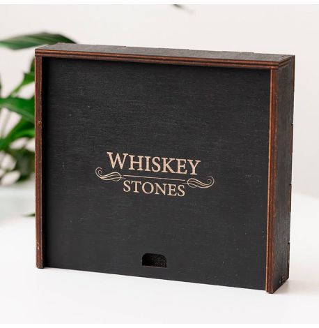 Стальные кубики для охлаждения виски WS в деревянной коробке (12 шт.) 