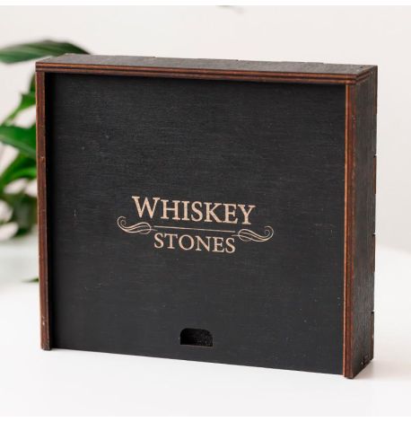 Стальные кубики для охлаждения виски WS в деревянной коробке (12 шт.), золотистые