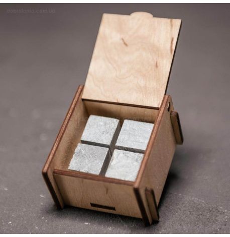 Камни для охлаждения виски WS в деревянной коробке (4 шт.) 