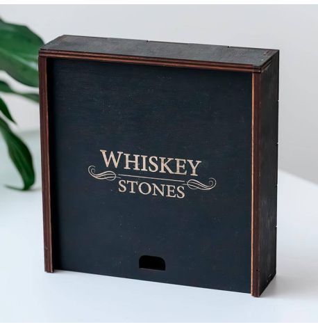 Стальные кубики для охлаждения виски WS в деревянной коробке (6 шт.) 