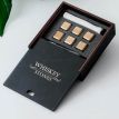 Стальные кубики для охлаждения виски WS в деревянной коробке (6 шт.), золотистые