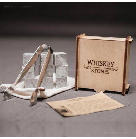 Камни для охлаждения виски WS в деревянной коробке (9 шт.) 