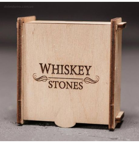 Камни для охлаждения виски WS в деревянной коробке (9 шт.) 
