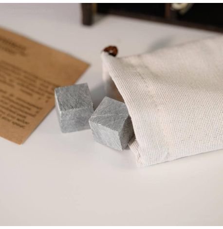 Набор 9-ти камней для виски WS в деревянной коробке с местом для бутылки