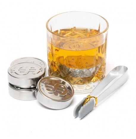 Набор стальных монет для охлаждения виски Monet