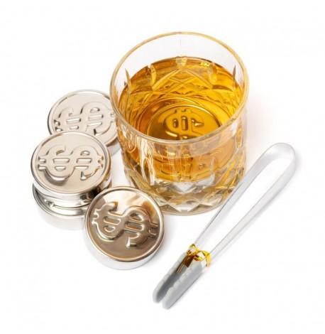 Набор стальных монет для охлаждения виски Monet