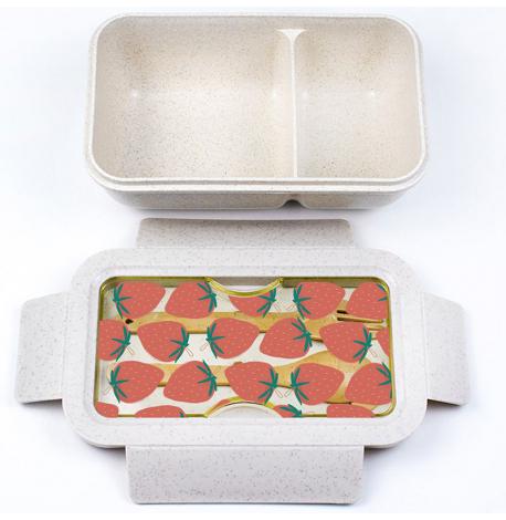 Ланч бокс из пшеничного волокна «Клубнички»