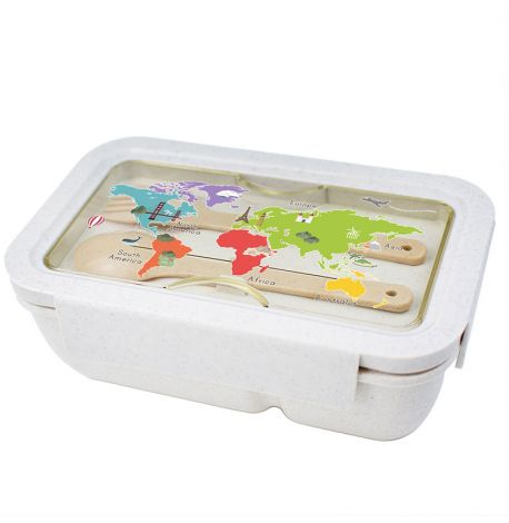 Ланч бокс из пшеничного волокна «Карта»