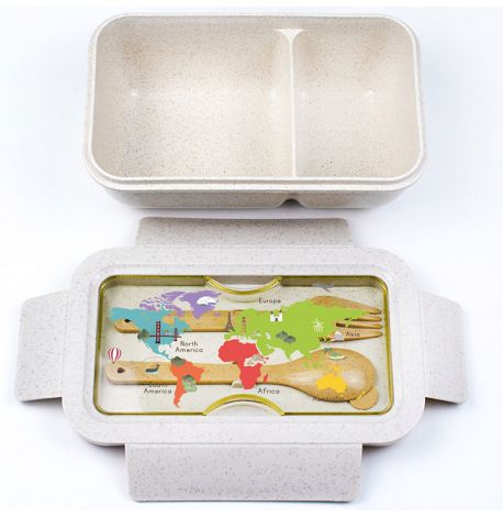 Ланч бокс из пшеничного волокна «Карта»