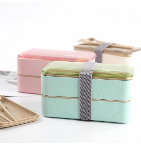 Ланч бокс из пшеничного волокна Wonderful life 1л (зеленый)