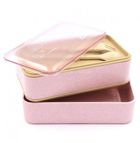 Ланч бокс з пшеничного волокна Wonderful life 1л (рожевий)