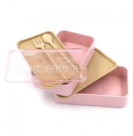 Ланч бокс з пшеничного волокна Wonderful life 1л (рожевий)