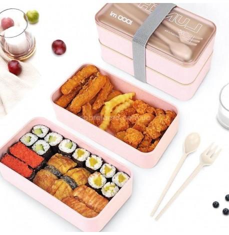 Ланч бокс з пшеничного волокна Wonderful life 1л (рожевий)