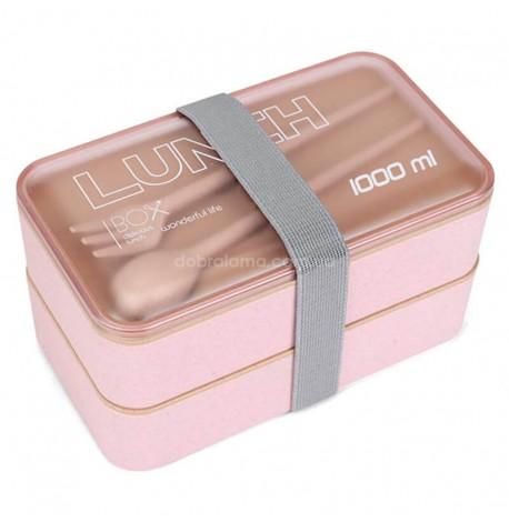 Ланч бокс з пшеничного волокна Wonderful life 1л (рожевий)