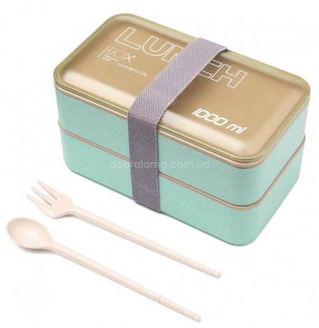 Ланч бокс из пшеничного волокна Wonderful life 1л (зеленый)