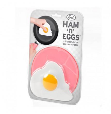 Кухонный набор (прихватка и скребок) Ham’n’Eggs Fred&Friends