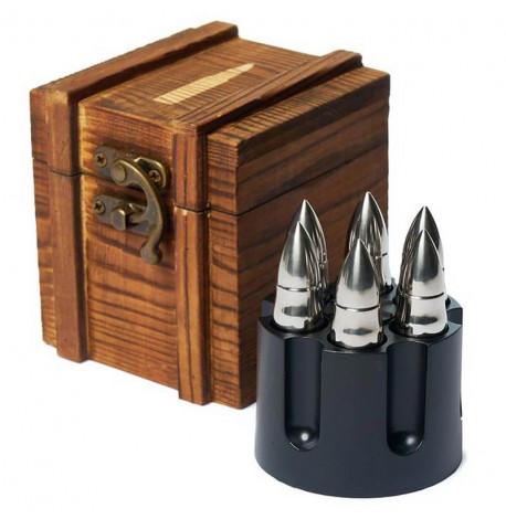 Набор 6-ти стальных пуль для охлаждения виски Decanto