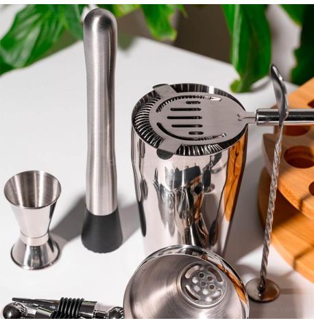 Набір бармена для приготування коктейлів на підставці WS