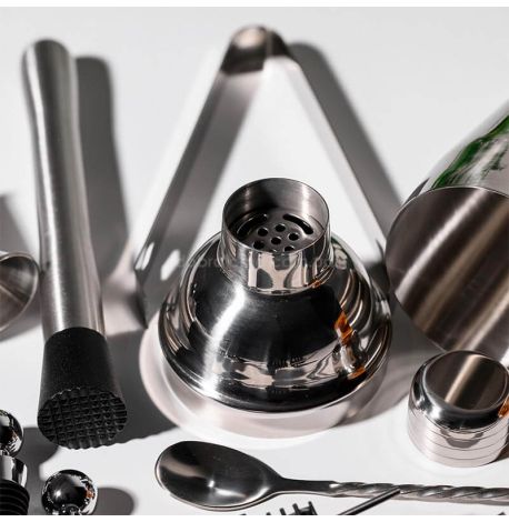 Набір бармена для приготування коктейлів на підставці WS