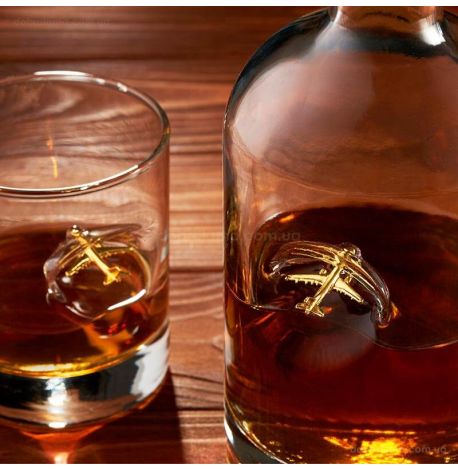 Набір для віскі з літаком Airbus A320 (графин + 3 склянки)