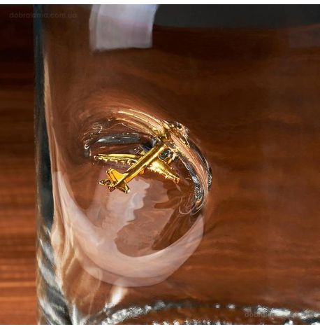 Набір для віскі з літаком Airbus A320 (графин + 3 склянки)